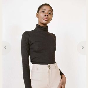 Maria Stanley Noir Organic Cotton Turtleneck